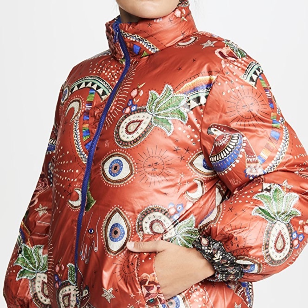 Farm Rio Reversible Mystic Puffer Jacket 🌙🌟🦩🦜